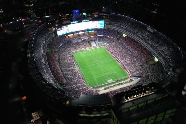 New England Revolution playing at Gillette Stadium