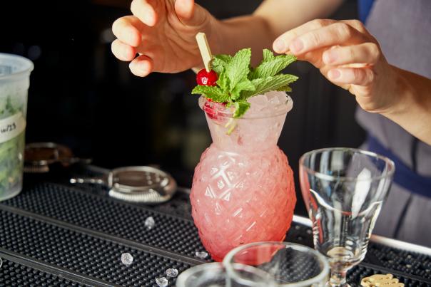 Drink being made at Alcove