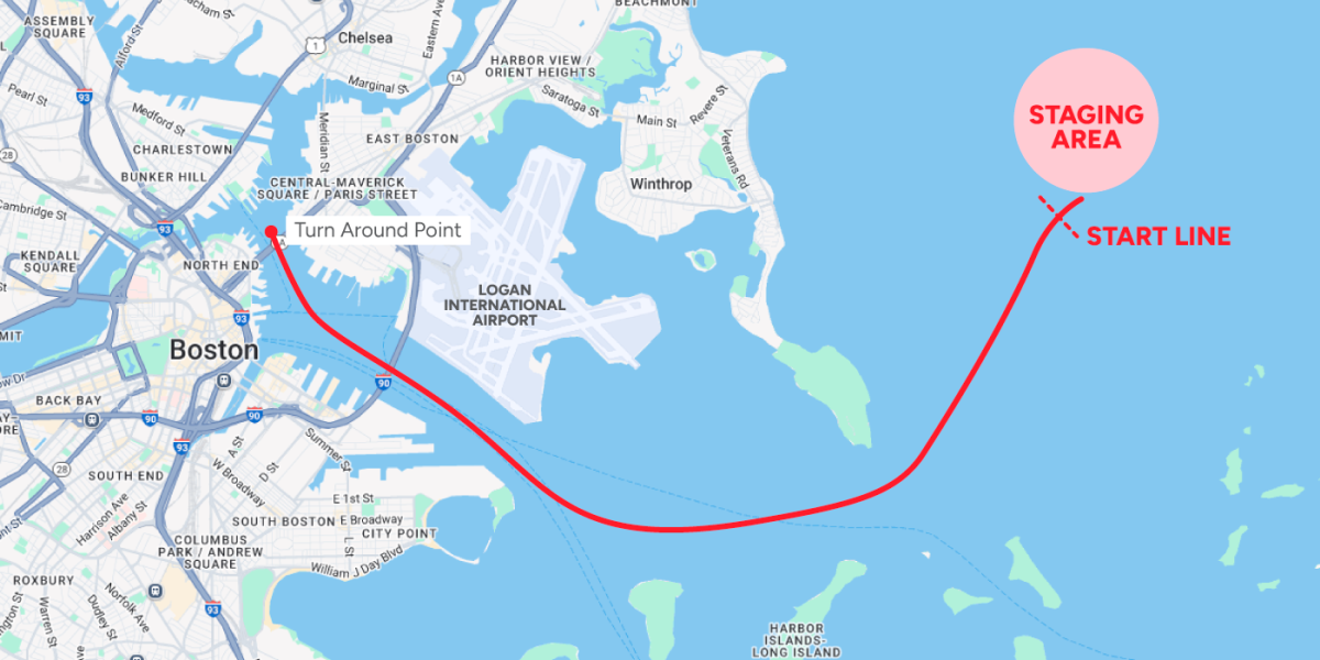 map of parade or sail route