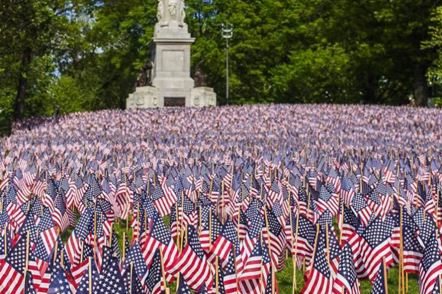 Boston Common flag Garden