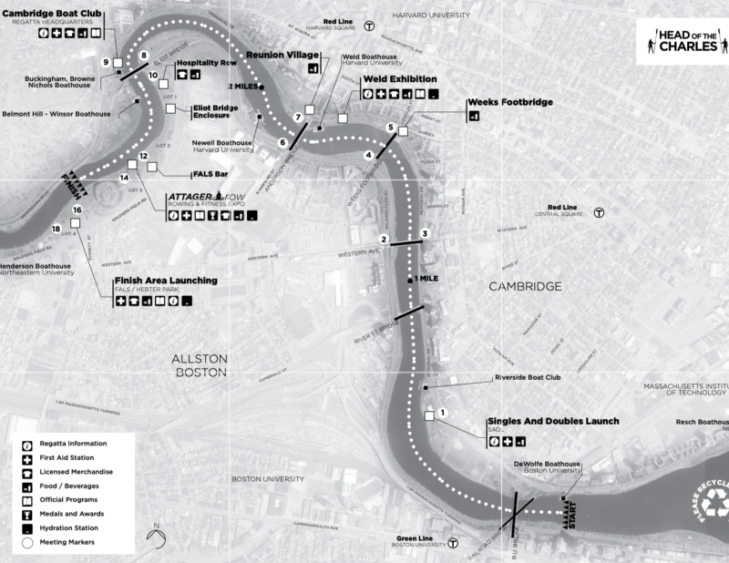 Head Of The Charles Regatta Course Map