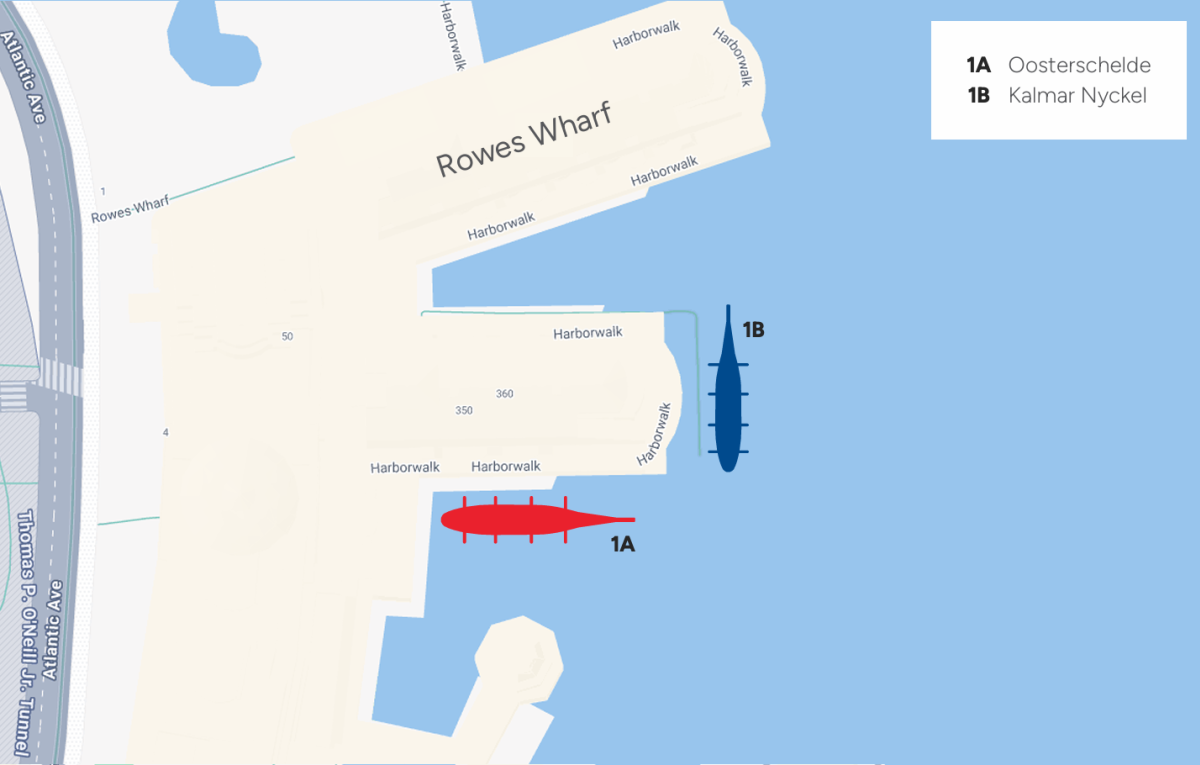 sail boston ship locations - rowes