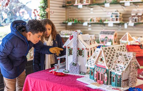 Gingerbread houses at Peddler's Village