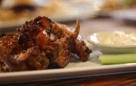 Enjoy a seasonal menu of classic favorites like wings at Lumberville General Store!