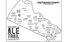 Ale Trail Map, Black & White
