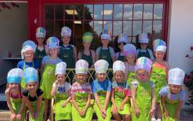 Kids In Kitchen Attire At Silly Spoons