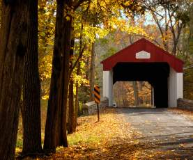 Side of Cabin Run Covered Bridge