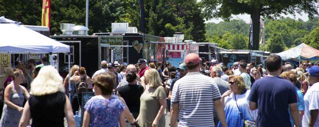 Crowd at the Newtown Food Truck Festival