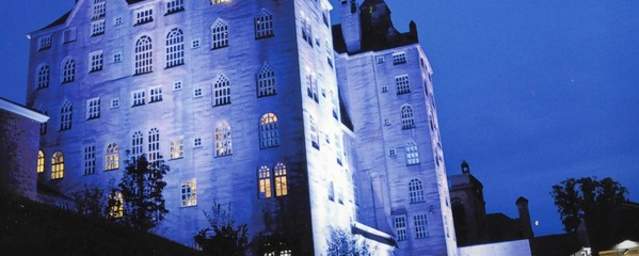 mercer Museum at night