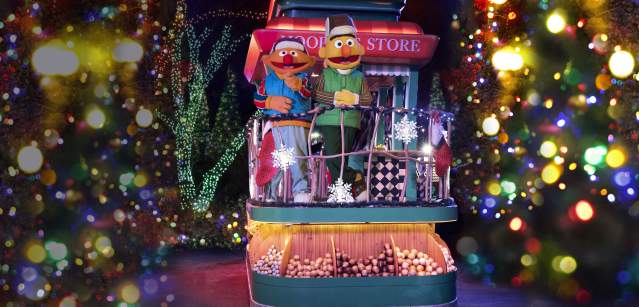 Sesame Place Holiday Display