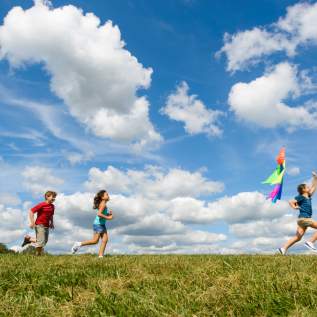 Kite flying at Core Creek Park