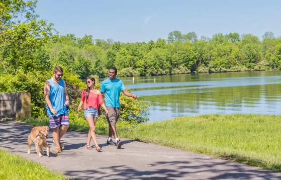 Walking at Lake Nockamixon
