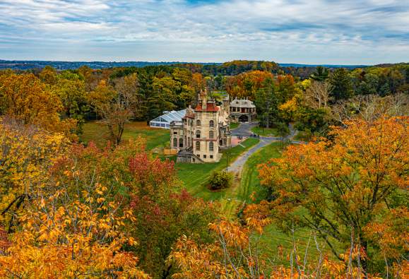 Overhead view of Fonthill Castle