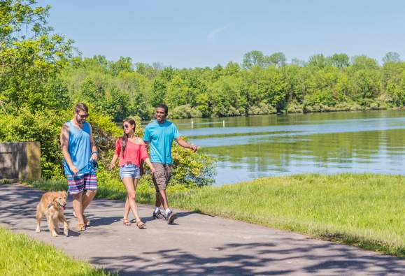 Walking at Lake Nockamixon