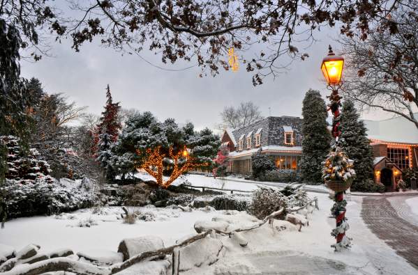 Peddler's Village in Snow