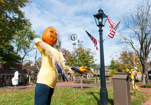 Visitors can view the quirky and colorful creations on display throughout the Village at the annual Scarecrow Festival at Peddler's Village in Lahaska.