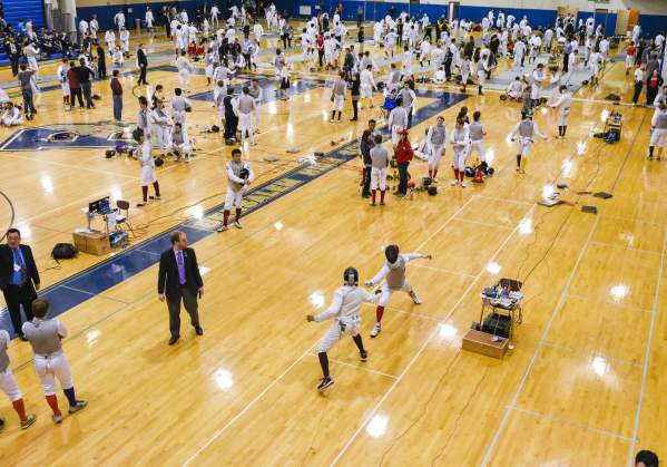 Corner angle Bensalem HS Fencing Tournament