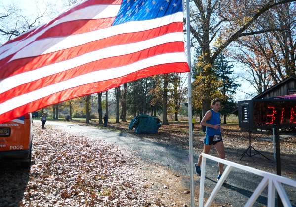 Flag at Bucks County Marathon
