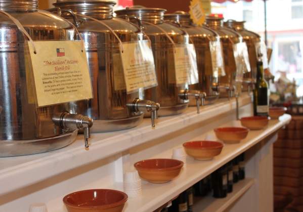 Tasting stations at Tubby Olive