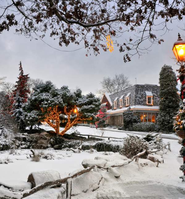 Peddler's Village in Snow