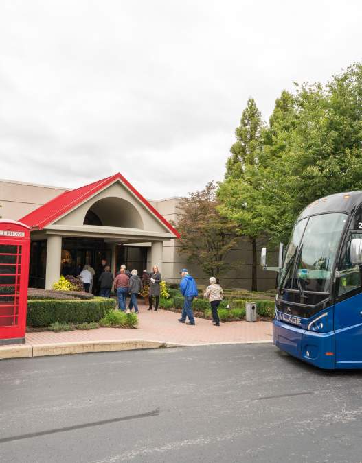 Bus tours come from all over the country to Byers' Choice for a great group event, especially since admission is free!