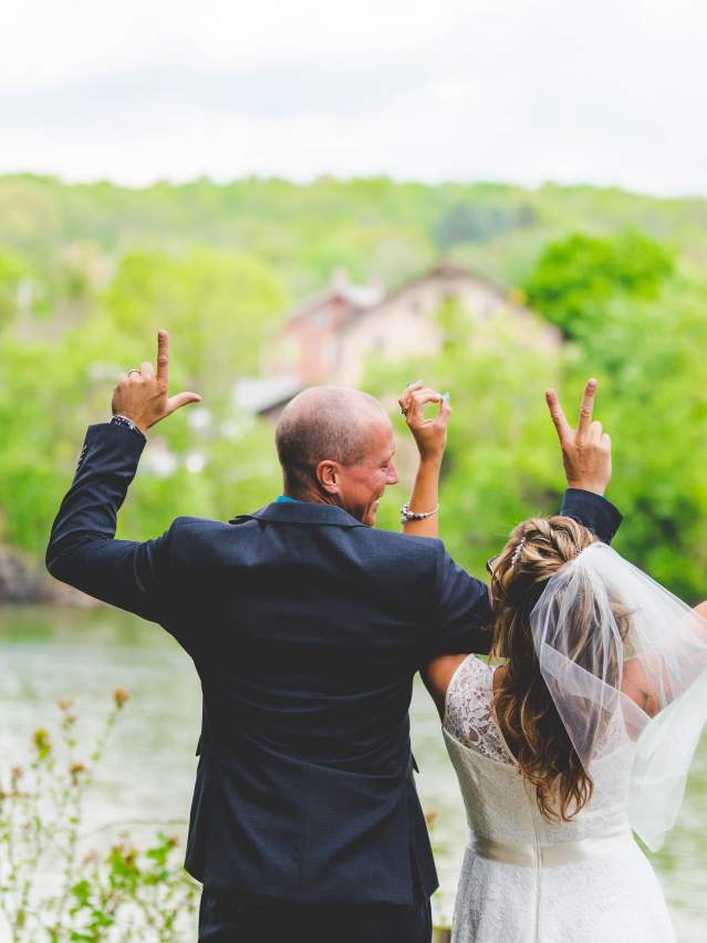 Couple spelling "Love"