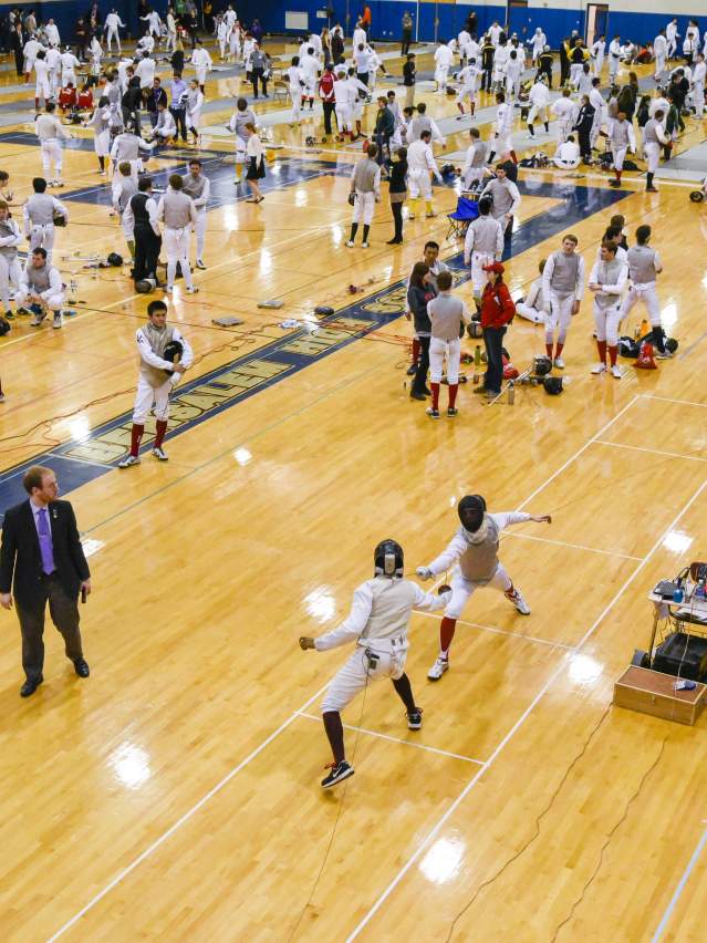 Corner angle Bensalem HS Fencing Tournament
