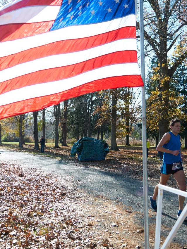 Flag at Bucks County Marathon