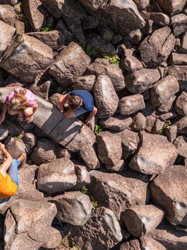 Ringing Rocks Park from above
