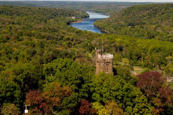 Aerial of Bowman's Hill Tower