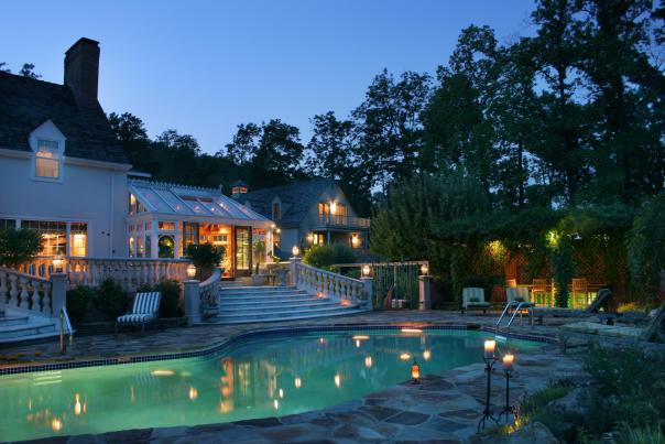 Nighttime at the Pool at the Inn at Bowman's Hill