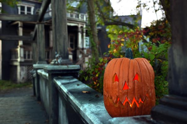 Pumpkin at Haunted House in the Hollow
