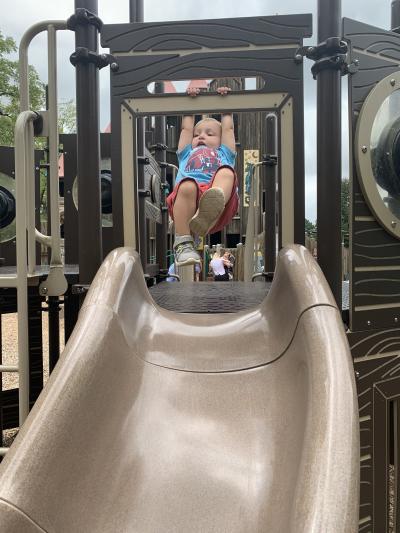 Chikld On A Slide At Kids Castle Doylestown