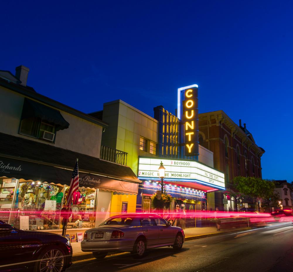 The County Theater in Doylestown is one of the last remaining preserved neighborhood movie theaters.