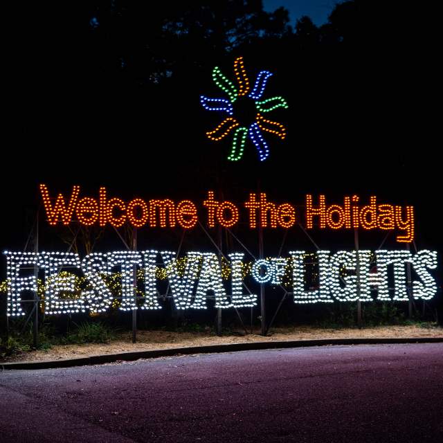 Holiday Festival of Lights Lighted Logo
