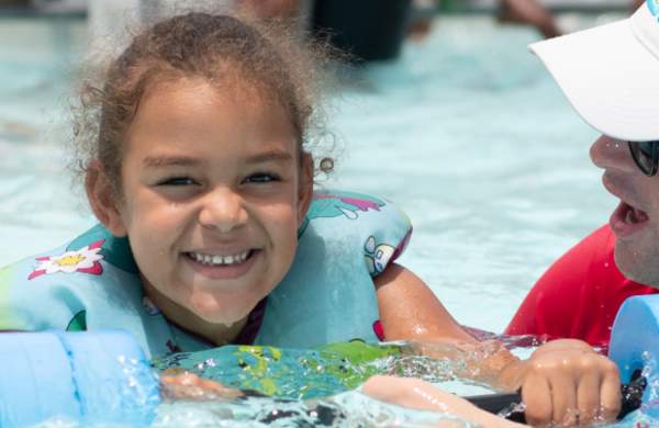 Kid swimming