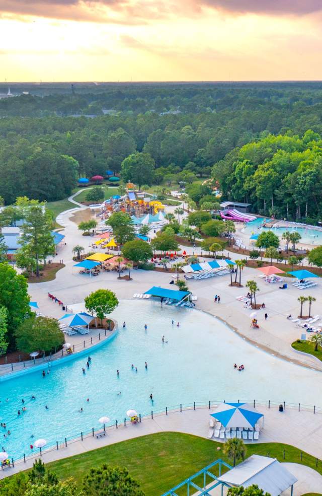 Aerial View of Whirlin' Waters Waterpark