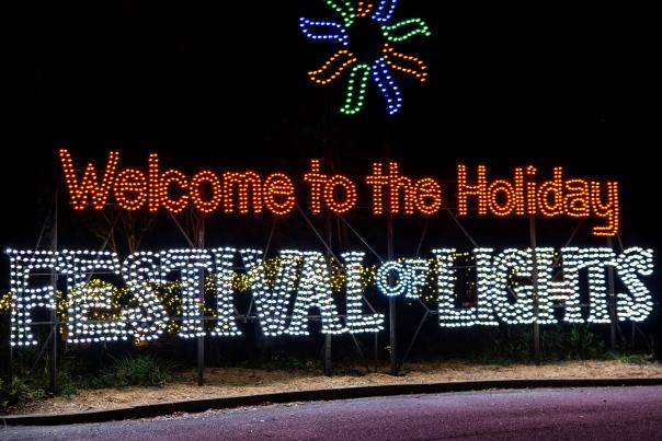Holiday Festival of Lights Lighted Logo