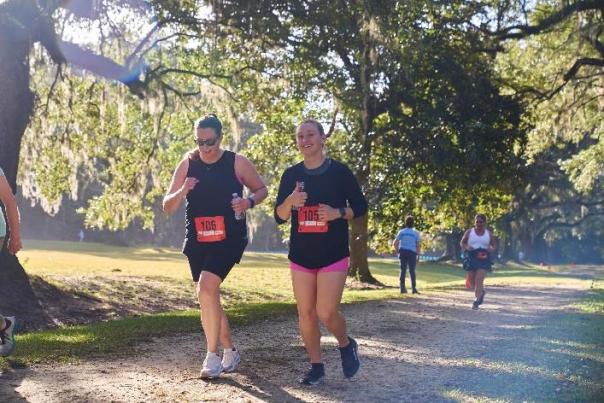 Women running a marathon