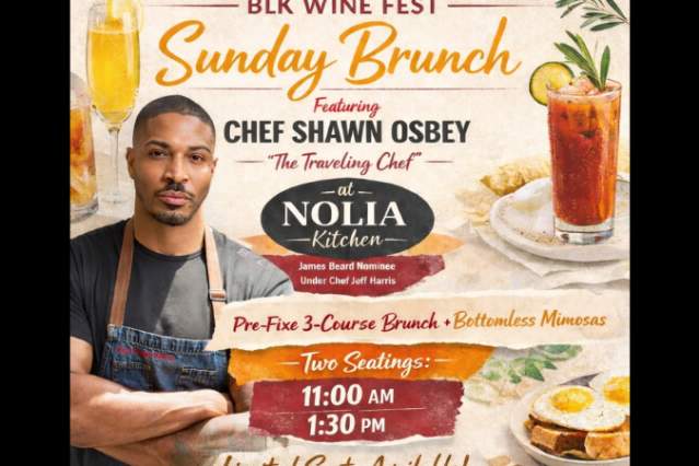 Blk Wine Fest Sunday Brunch Featuring Chef Shawn Osbey