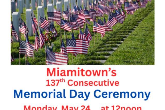 Miamitown’s 137th Consecutive Memorial Day Ceremony
