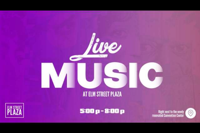 Music at Elm Street Plaza’s Pavilion