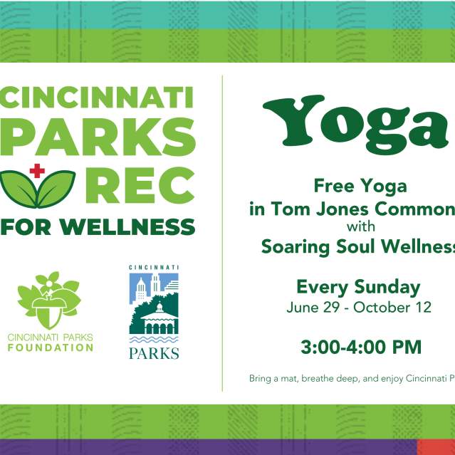 Cincinnati Parks + Rec for Wellness: Yoga at Tom Jones Commons in Eden Park