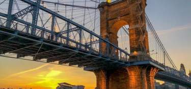 John A. Roebling Suspension Bridge (photo: @cincygirl.54)