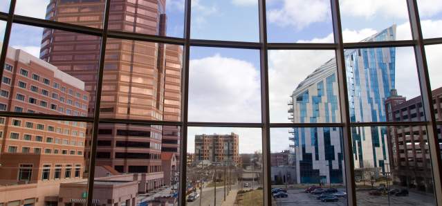 The view from the Northern Kentucky Convention Center.