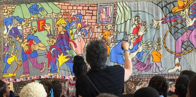 People admiring works of art at the National Underground Railroad Freedom Center (photo: National Underground Railroad Freedom Center)