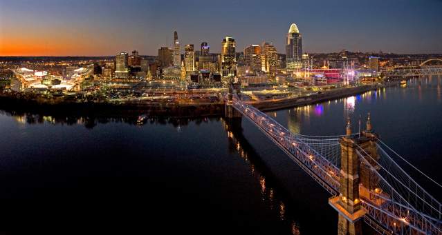 Cincinnati at night