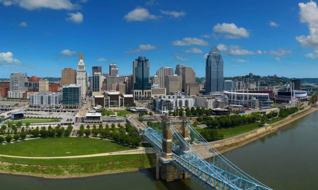 Cincinnati Riverfront and Skyline