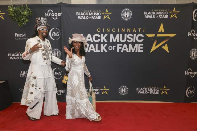 Bootsy Collins on the red carpet at the Cincinnati Black Music Walk of Fame