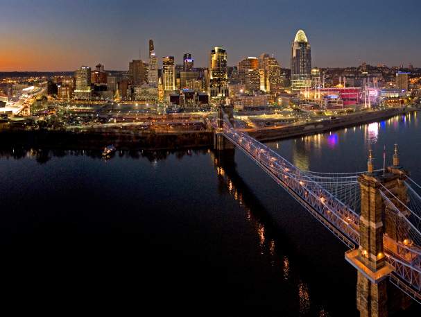 Cincinnati at night